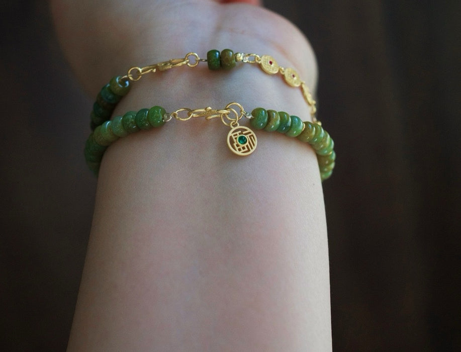 Yellow and green jadeite bracelet-ZROLMA(SC2024924001)