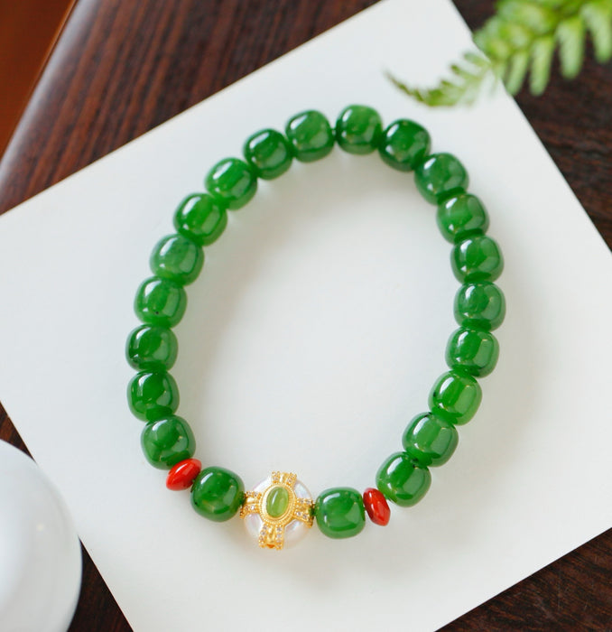 Ice-green full-color green jadeite bracelet-ZROLMA(SC2024920001)