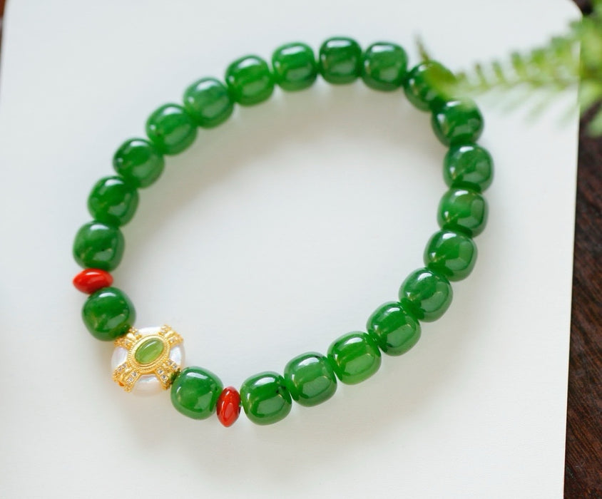 Ice-green full-color green jadeite bracelet-ZROLMA(SC2024920001)