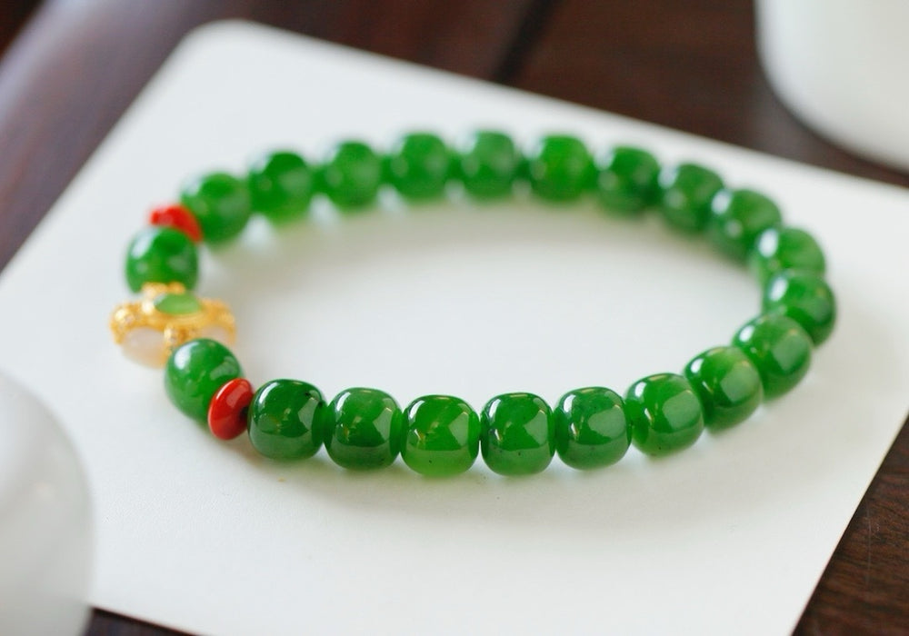 Ice-green full-color green jadeite bracelet-ZROLMA(SC2024920001)