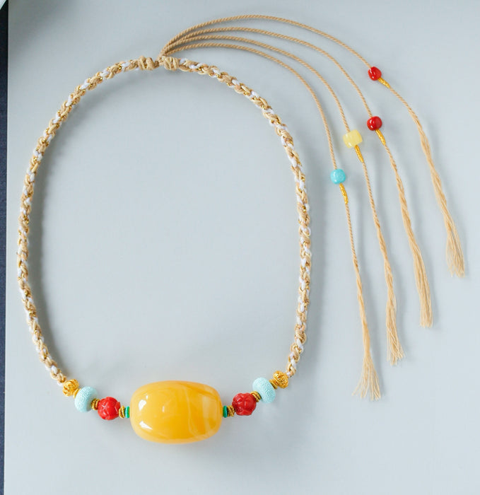 Chicken fat yellow pass-through bracelet-ZROLMA(SC2024924001)