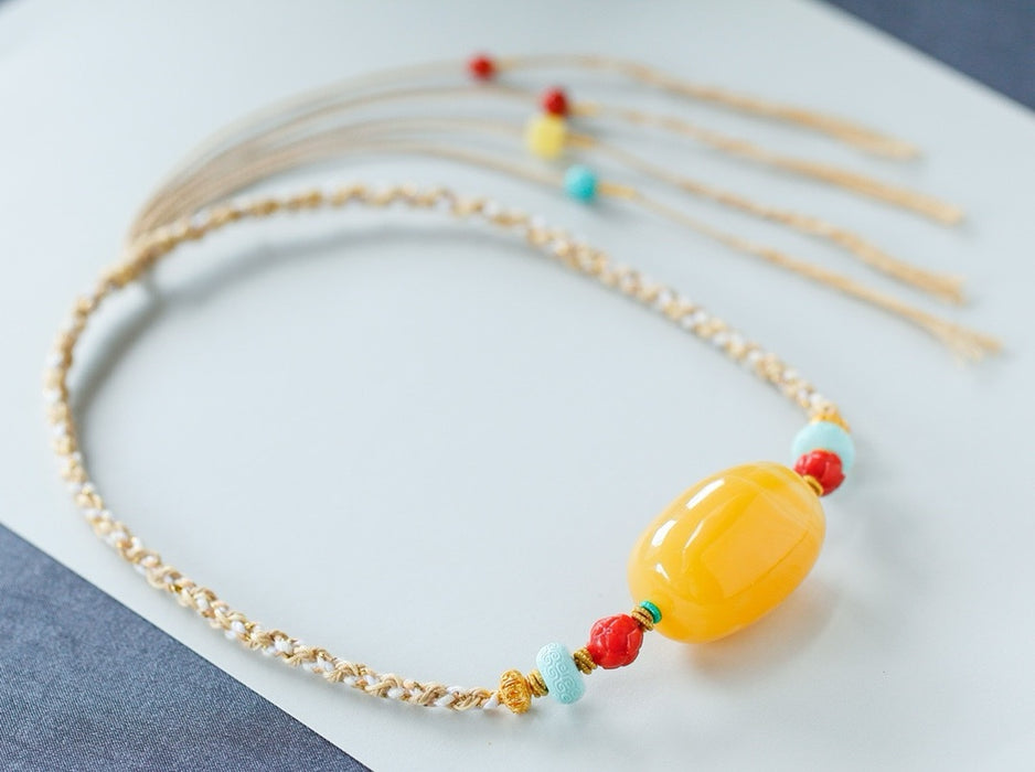 Chicken fat yellow pass-through bracelet-ZROLMA(SC2024924001)