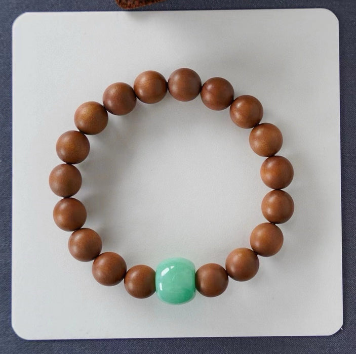 Pulsera perfumada de jade y sándalo que transmite la suerte.-ZROLMA(SC2024925001)