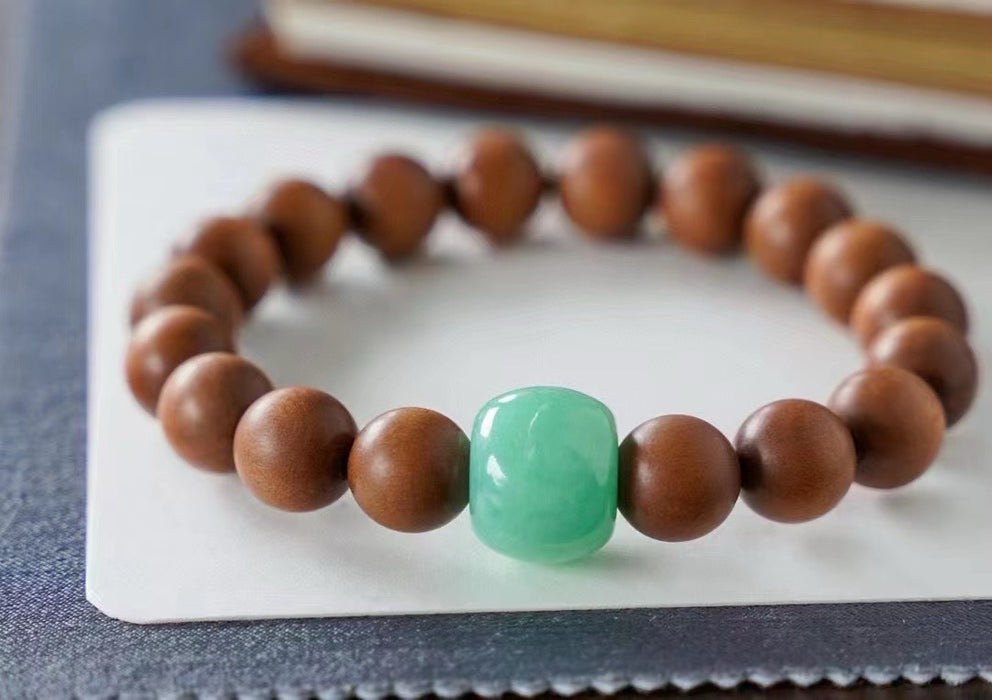 Pulsera perfumada de jade y sándalo que transmite la suerte.-ZROLMA(SC2024925001)