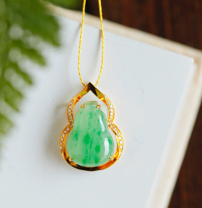 Yang green jade gourd pendant-ZROLMA(DZ2024923001)