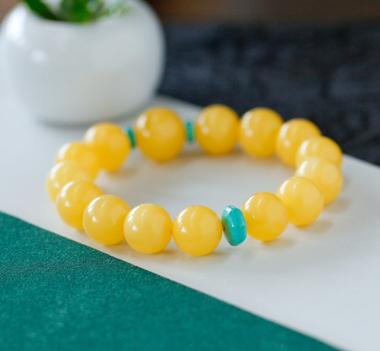 Natural full honey amber bracelet-ZROLMA(SC2024920001）