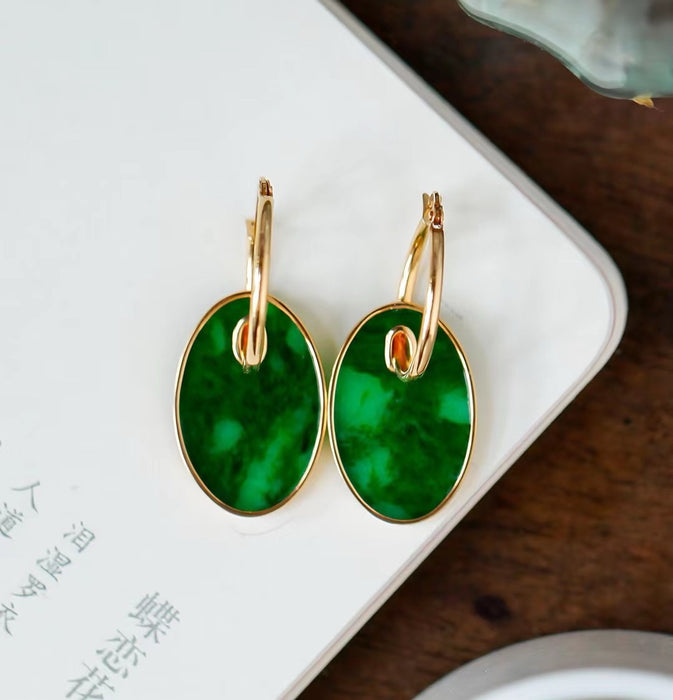 Spicy green wushi plaque ear clips-ZROLMA(ES2024920001)