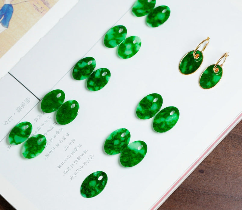 Spicy green wushi plaque ear clips-ZROLMA(ES2024920001)