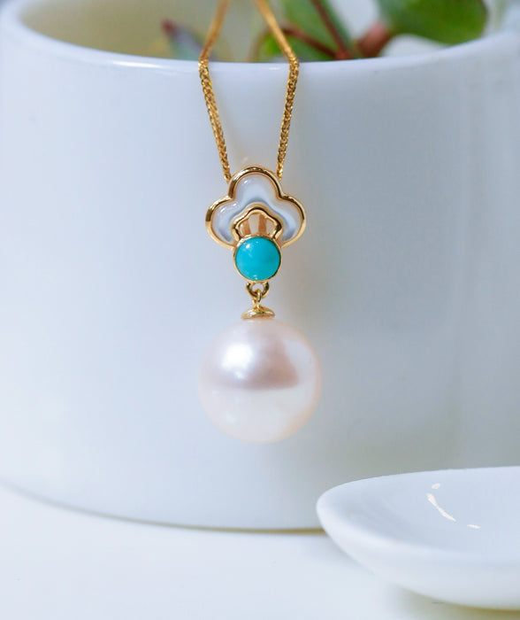 Natural freshwater pearl pendant.-ZROLMA(DZ2024920001)