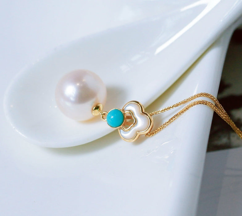 Natural freshwater pearl pendant.-ZROLMA(DZ2024920001)