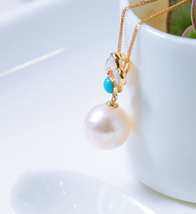 Natural freshwater pearl pendant.-ZROLMA(DZ2024920001)