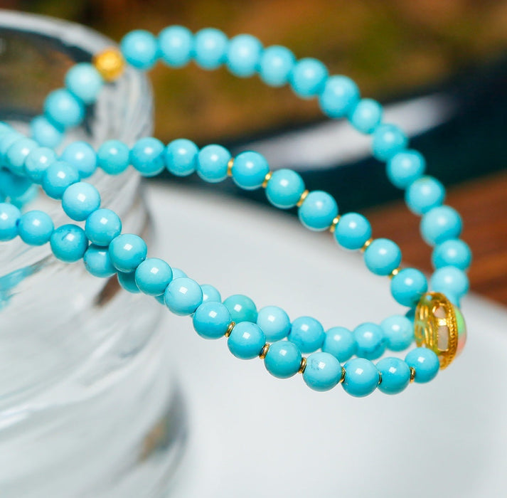 Turquoise beaded strand-ZROLMA(ZC2024920001)