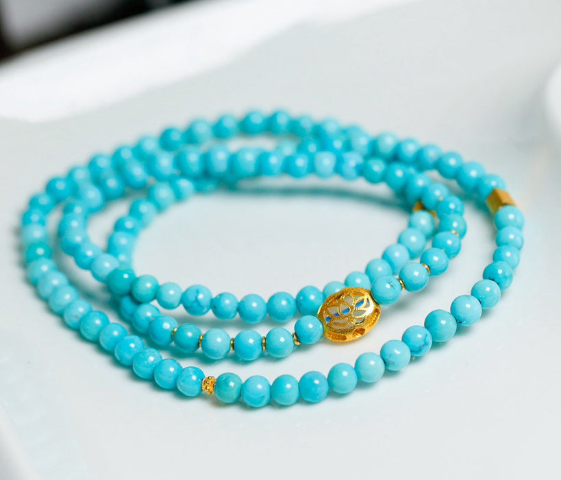 Turquoise beaded strand-ZROLMA(ZC2024920001)