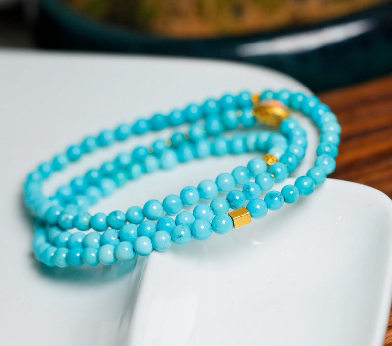 Turquoise beaded strand-ZROLMA(ZC2024920001)