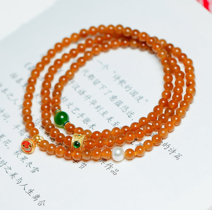 Hetian sugar-colored bead necklace-ZROLMA(ZC2024923001)