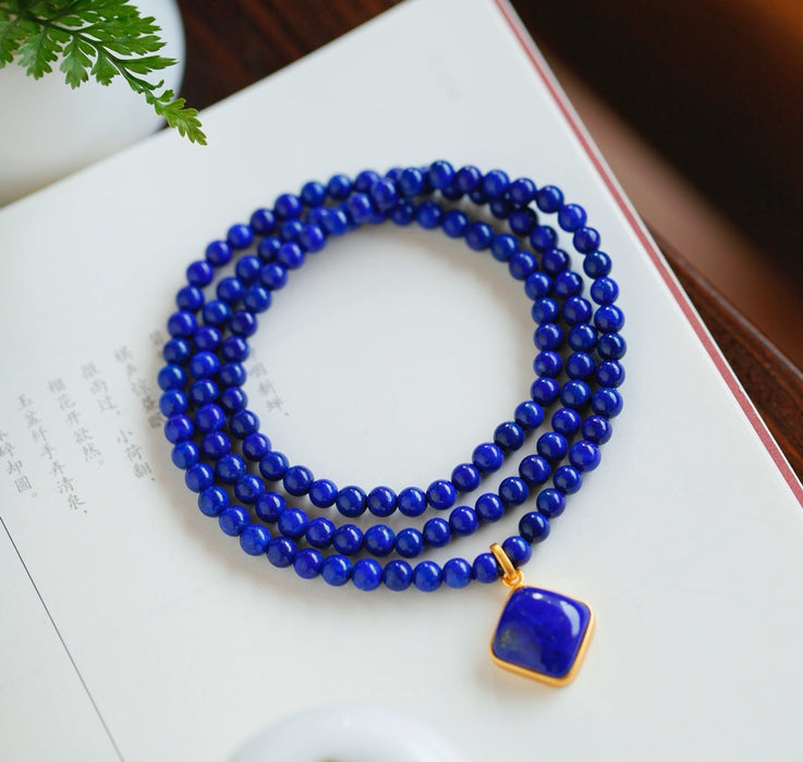 Lapis lazuli bead necklace-ZROLMA(ZC2024923001)