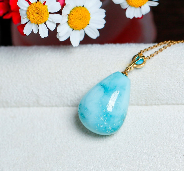 Turquoise teardrop pendant-ZROLMA(DZ2024923001)